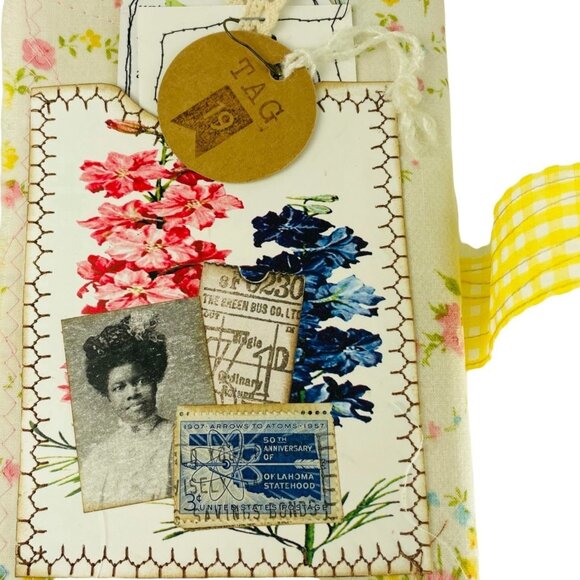 Writing Junk Journal Vintage Style u Fabric Cover Diary Includes Ephemera No 19 - Picture 4 of 13